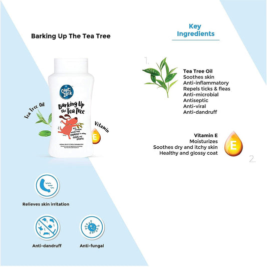 Barking Up The Tea Tree Dog Shampoo 200ml + Excuse me Fleas Dog Shampoo 200ml - Captain Zack