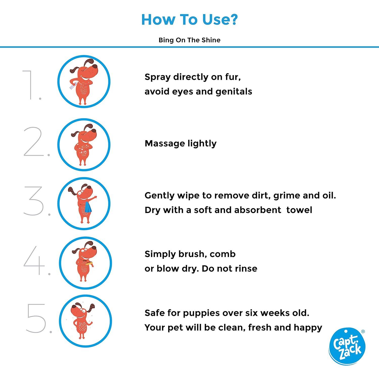 Barking Up The Tea Tree Shampoo-200ml + Bling On The Shine Waterless Shampoo-250ml - Captain Zack