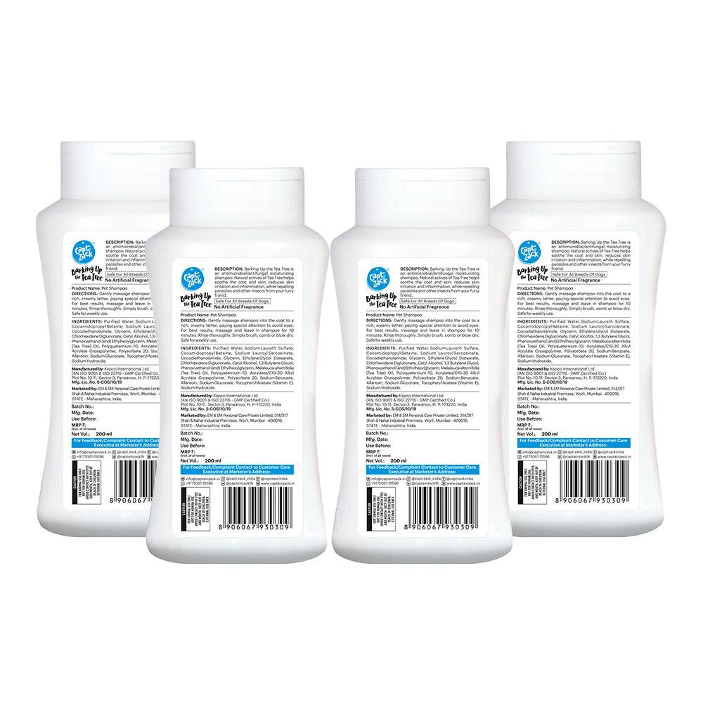 Barking Up The Tea Tree Shampoo, 200ml | Pack of 4 - Captain Zack