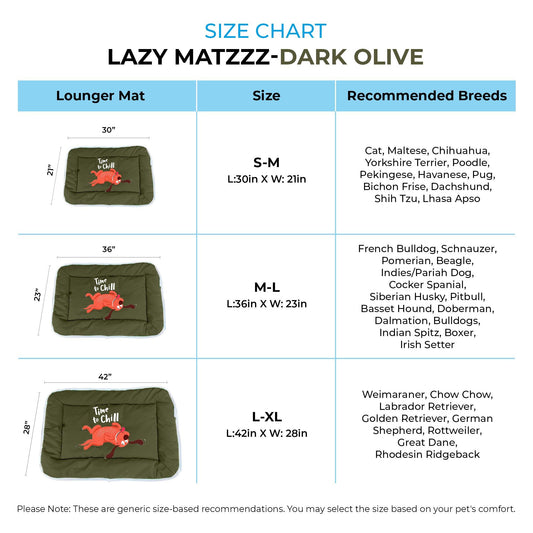 Lazy Matzzz- Dark Olive - Medium to Large Size - Captain Zack