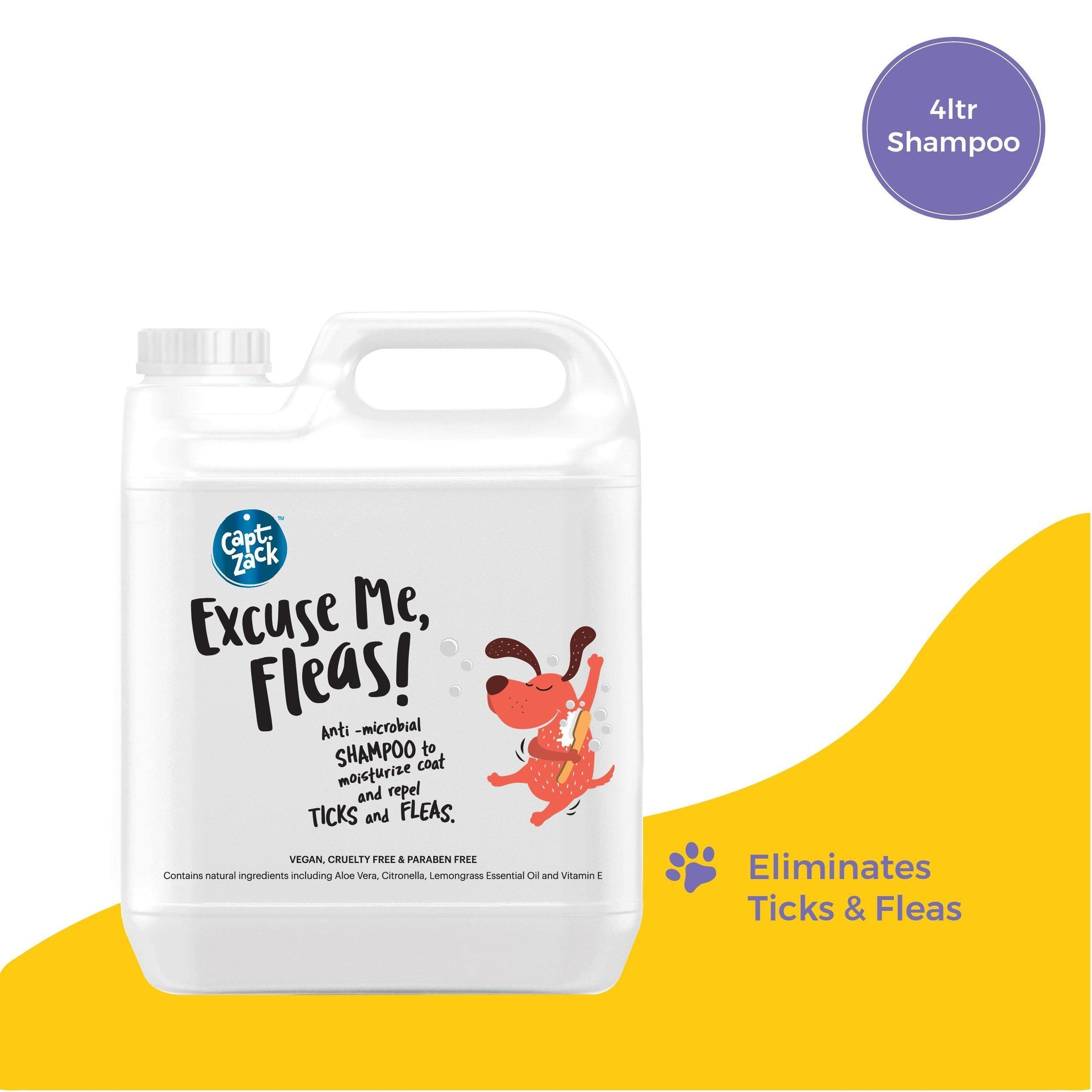 Excuse Me, Fleas! Shampoo To Repel Ticks & Fleas| Dog Tick Repellent - Captain Zack