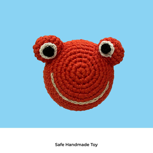 Crochet Frog Dog Toy - Captain Zack