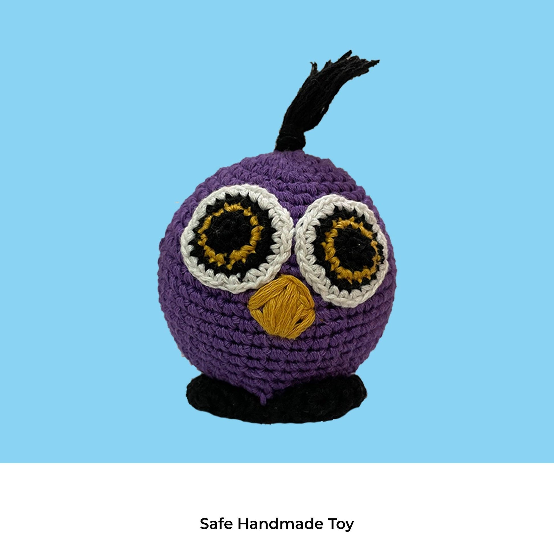 Crochet Owl Dog Toy - Captain Zack