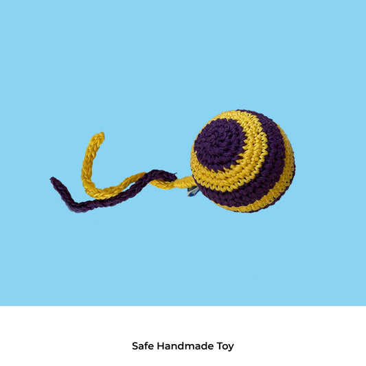 Crochet Stripped Ball Toy Large - Captain Zack