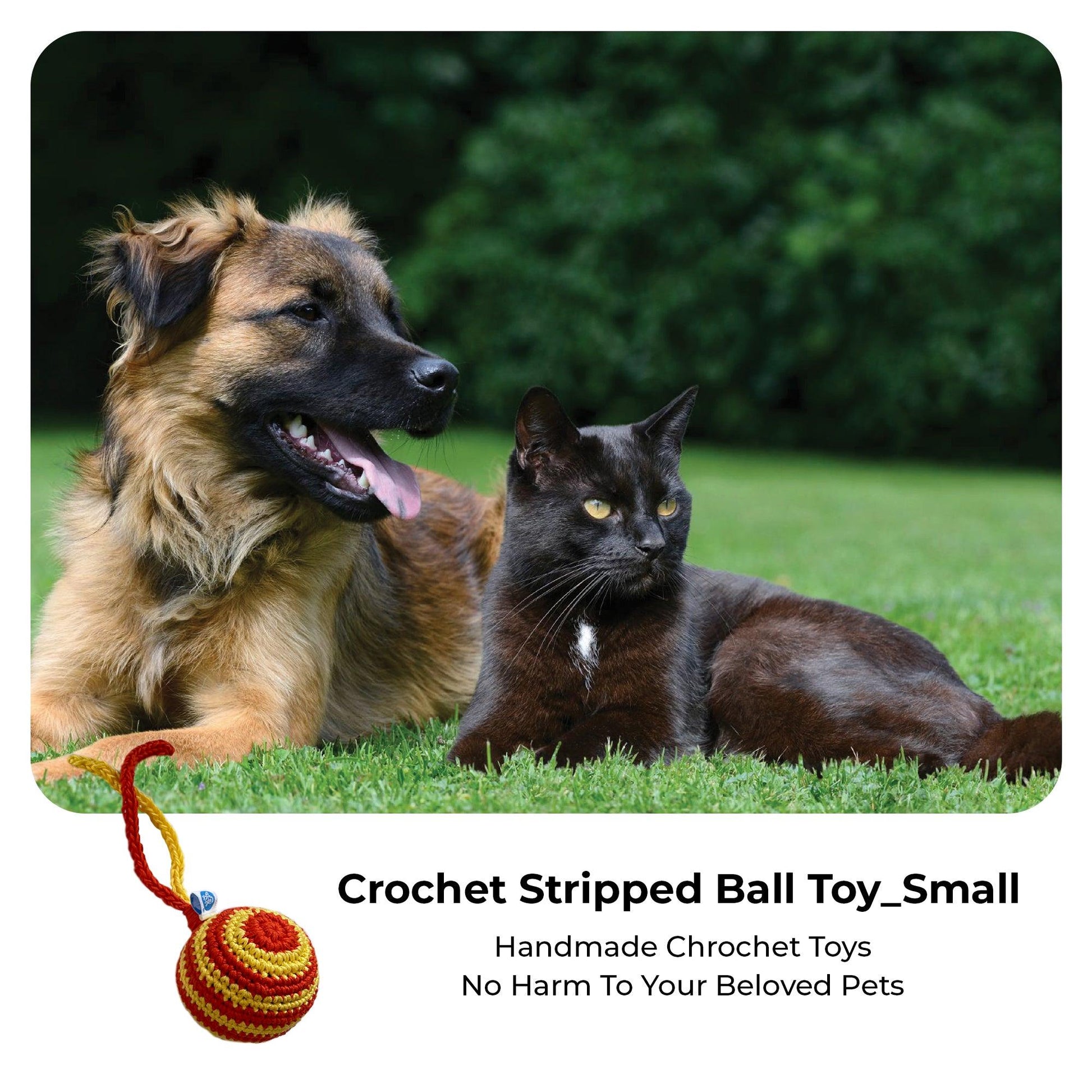 Crochet Stripped Ball Toy Small - Captain Zack