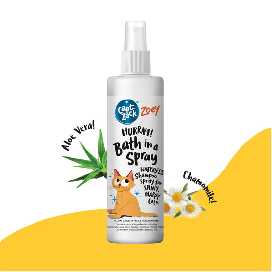 Zoey- Hurray! Bath In a Spray for Cats, 250ml - Captain Zack