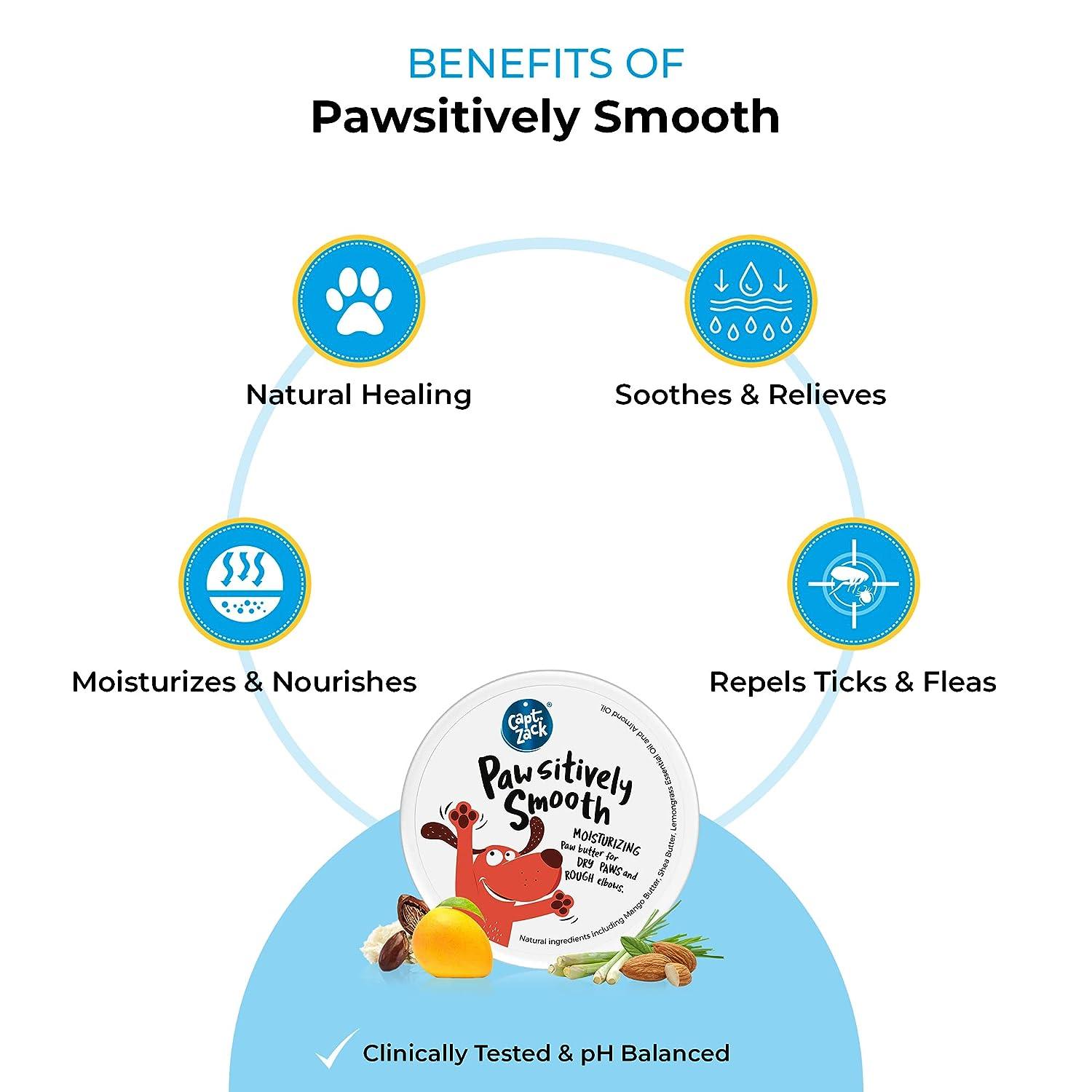 Pawsitively Smooth Paw Butter for Pets, 100 gm (Pack of 2) - Captain Zack