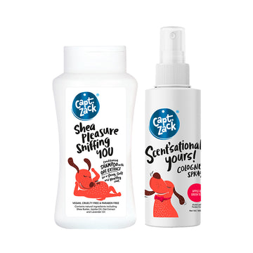Smell Fresh Dog Combo - Shea Pleasure Sniffin You Shampoo + Scentsationally Yours Cologne