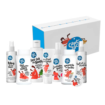 Glow Up Box of 8 for Dogs - Shampoo + Paw Butter + Conditioner + Cologne + Flea Shampoo + Serum + Waterless Shampoo + Conditioning Shampoo