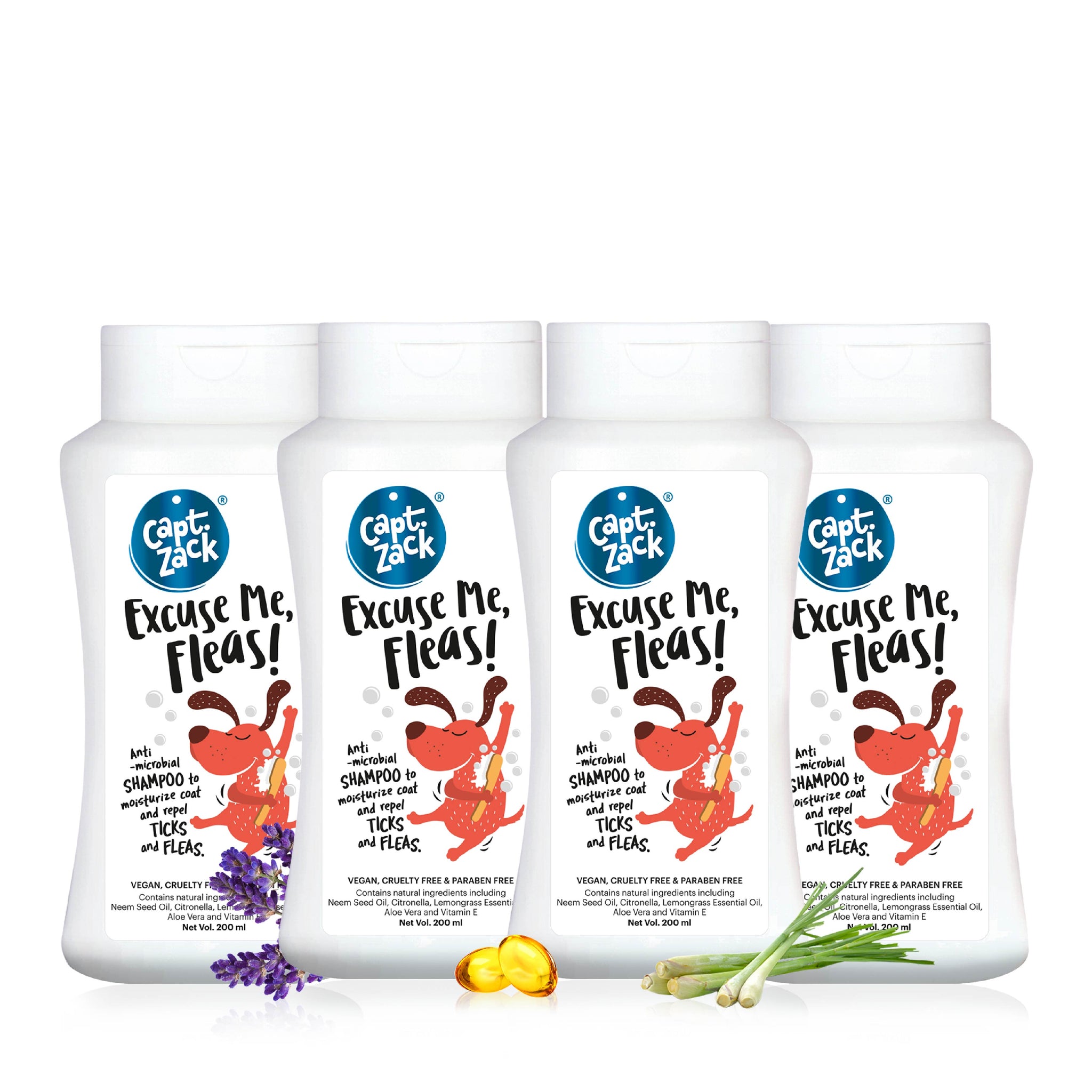 Excuse Me, Fleas! 200ml Pack of 4
