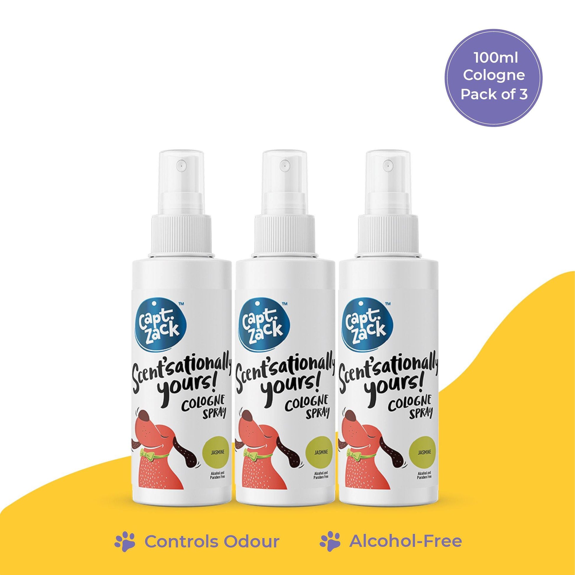 Scent'sationally Yours Jasmine 100ml Pawesome Care Pack of 3 - Captain Zack