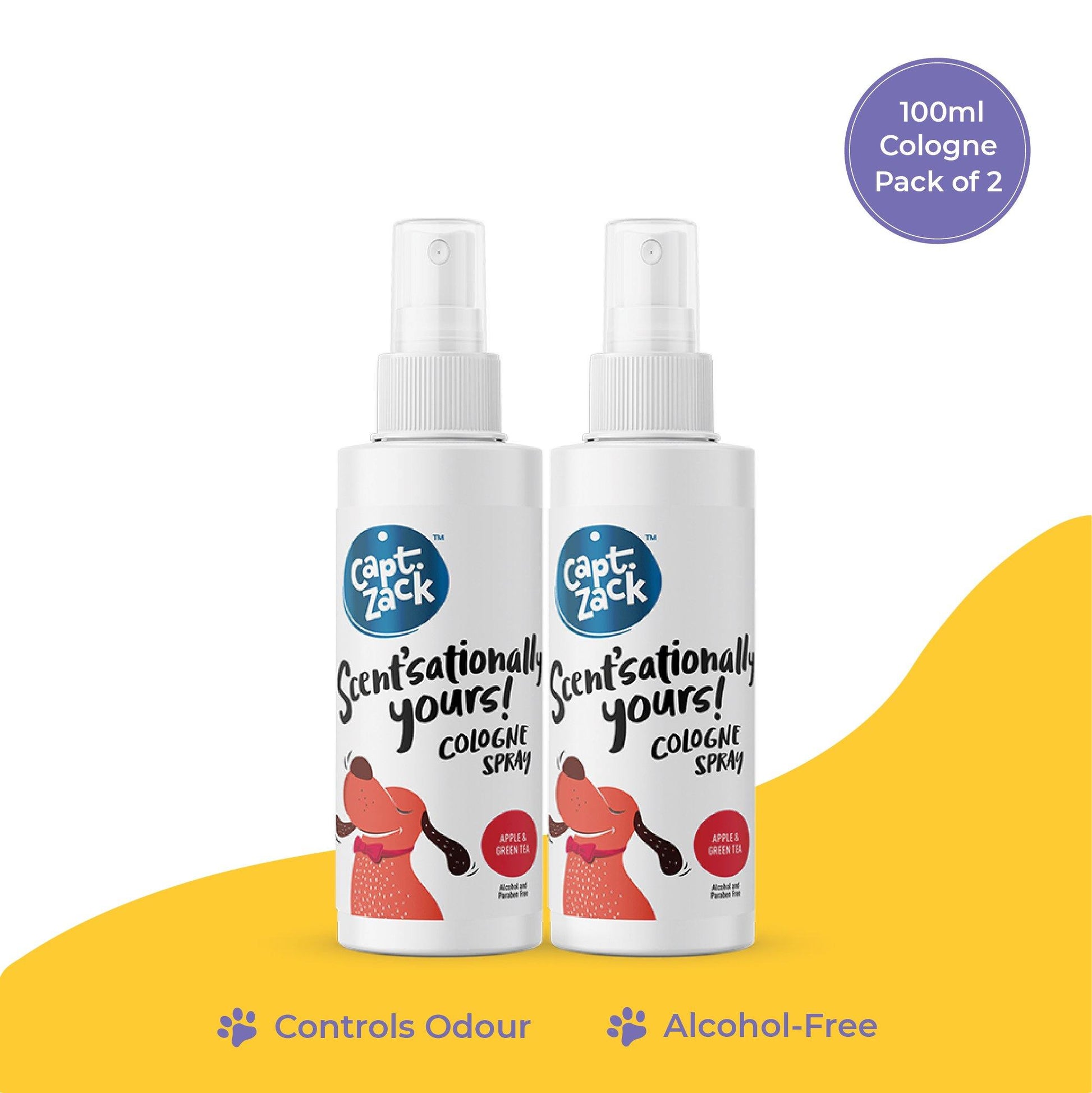 Scent'sationally Yours Apple & Green Tea 100ml Pawesome Care Pack of 2 - Captain Zack