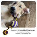 Crochet Stripped Ball Toy Large - Captain Zack