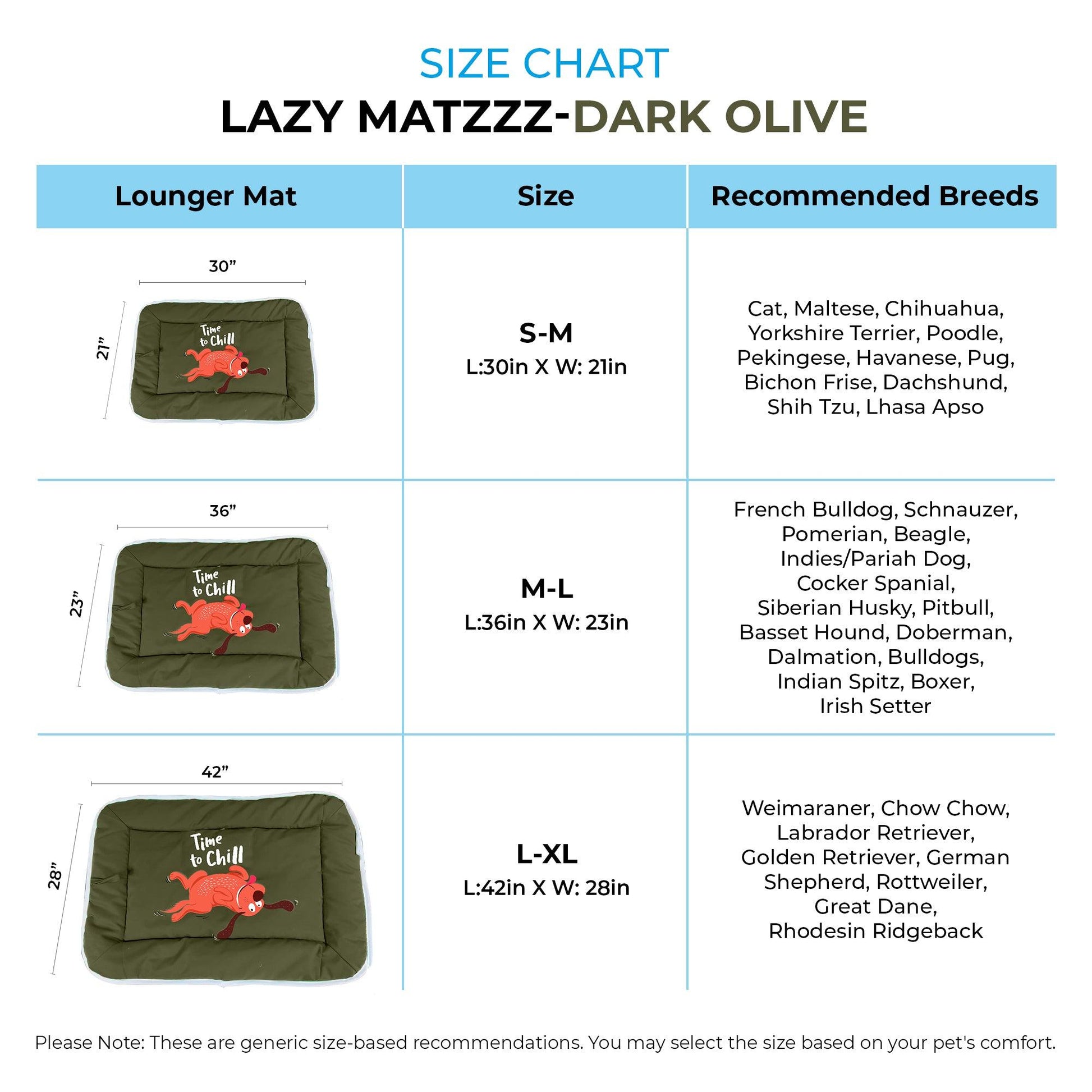 Lazy Matzzz- Dark Olive - Small to Medium Size - Captain Zack