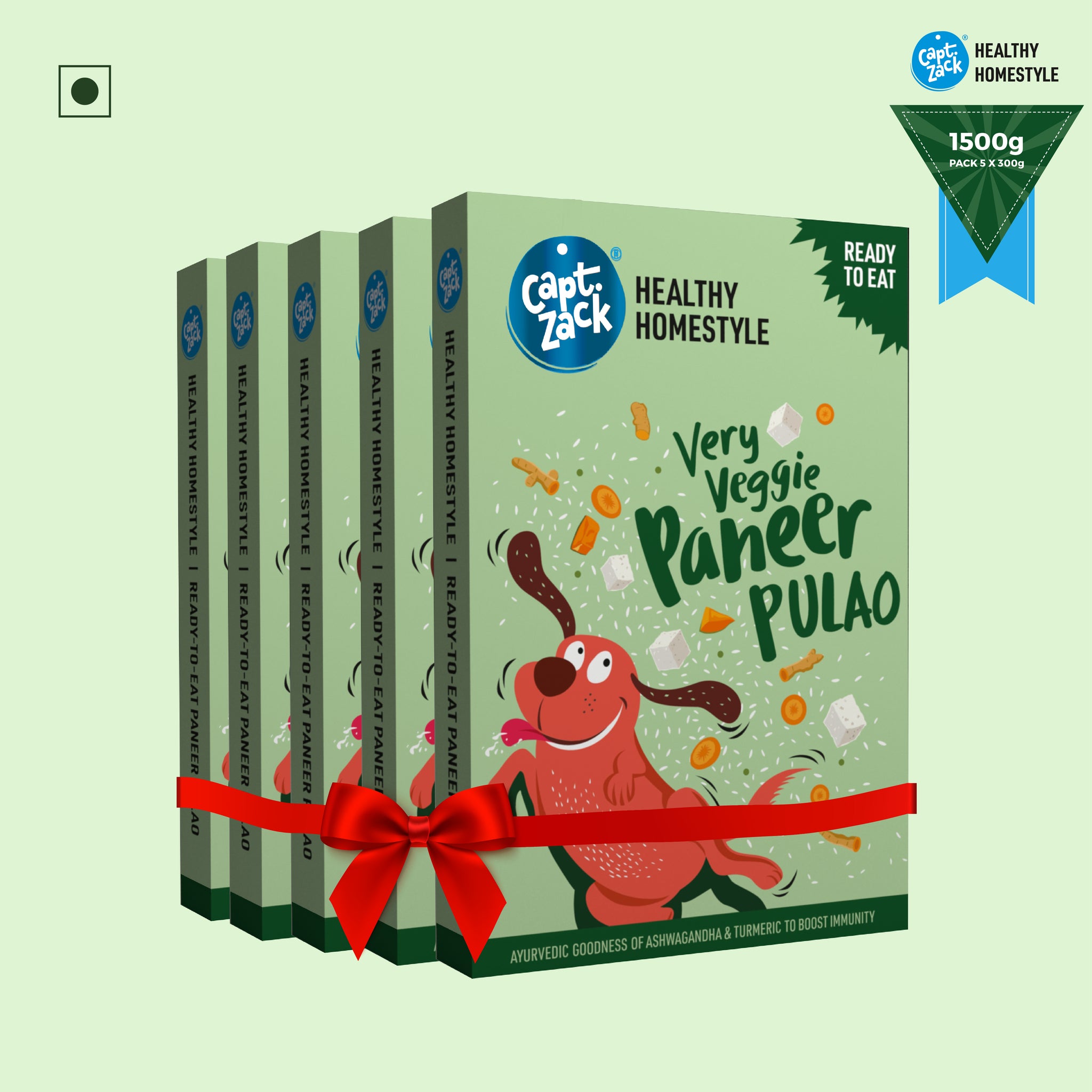 Very Veggie Paneer Pulao Ready-To-Eat Meals (300g x 5packs) = 1500g